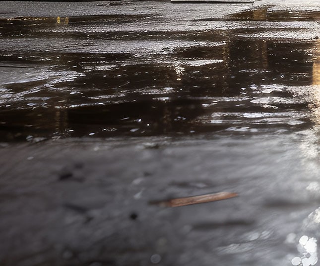 water over top of foundation